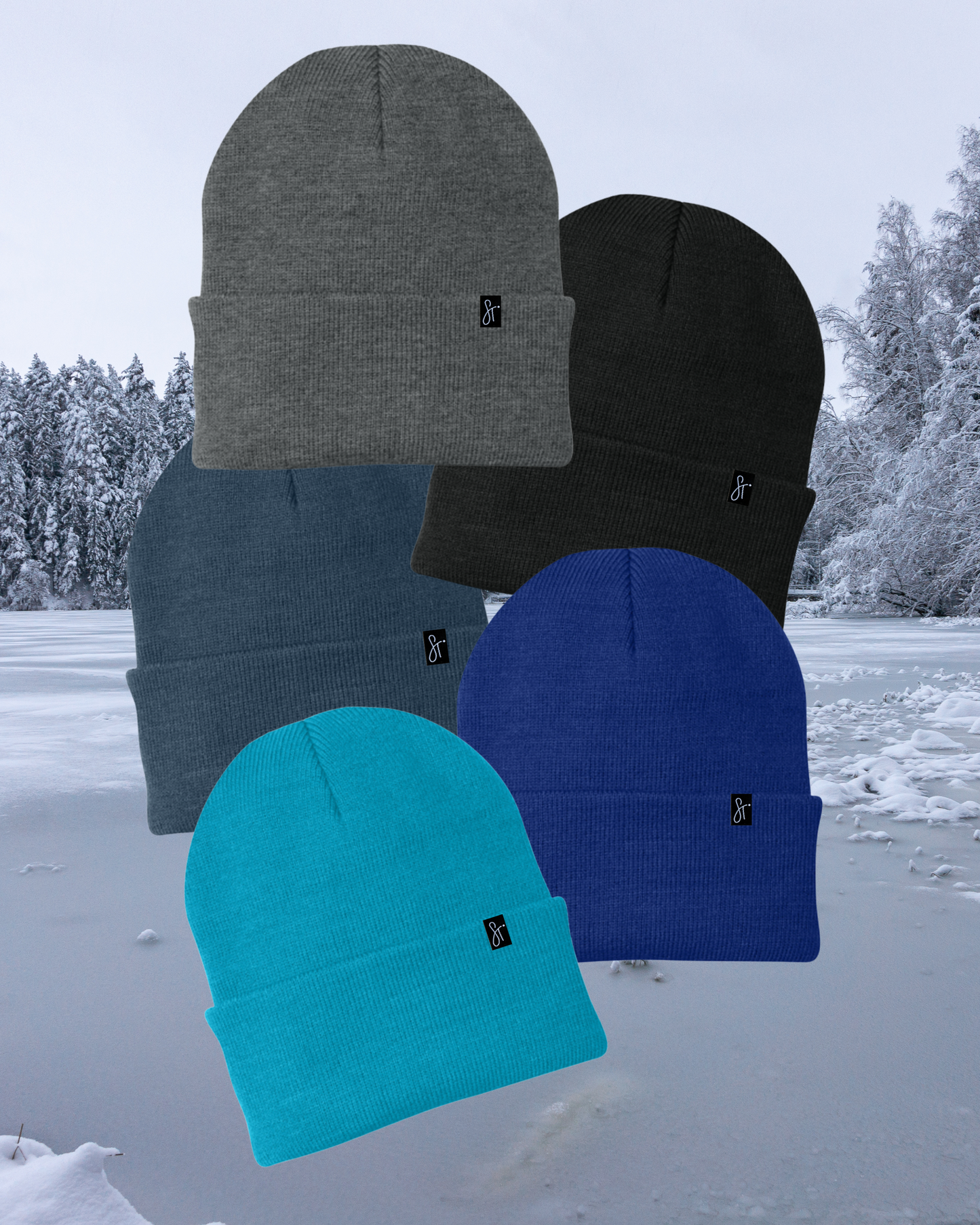 Midnight Swim Pack – Branded Blank Beanies (5-Pack)